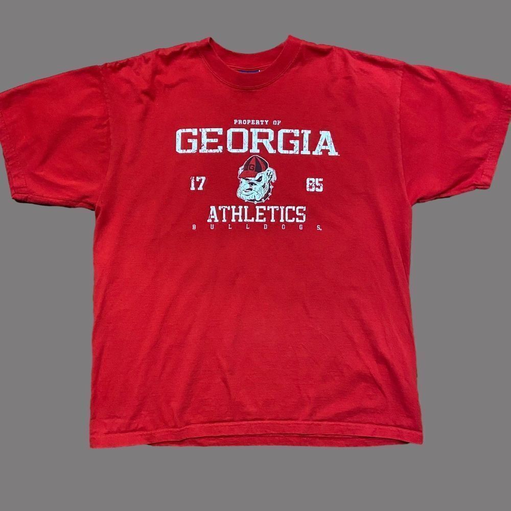 AS Sports Vintage UGA Georgia Bulldogs Collegiate Red White T-Shirt Men's XL